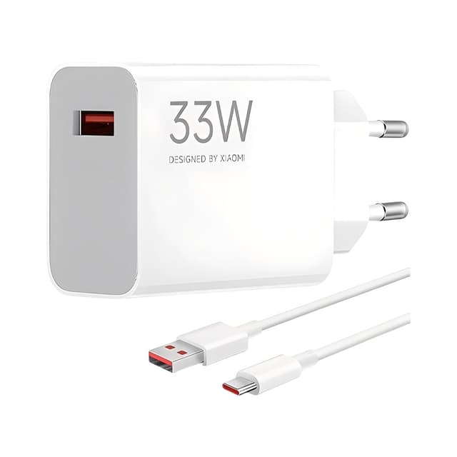 Kit Carregador Xiaomi Mdy-16-Ef com Cabo USB-C 33W
