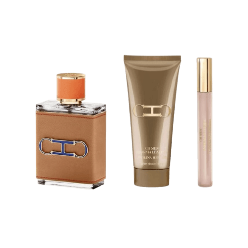 Kit Carolina Herrera Insignia Leather Men 100ml EDT+10ml+AFTER 100M