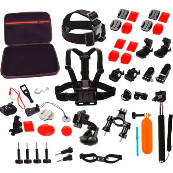 Kit de Acessórios 3 Em 1 Quanta Qtsca700 para Câmera Esportiva com Estojo - Preto