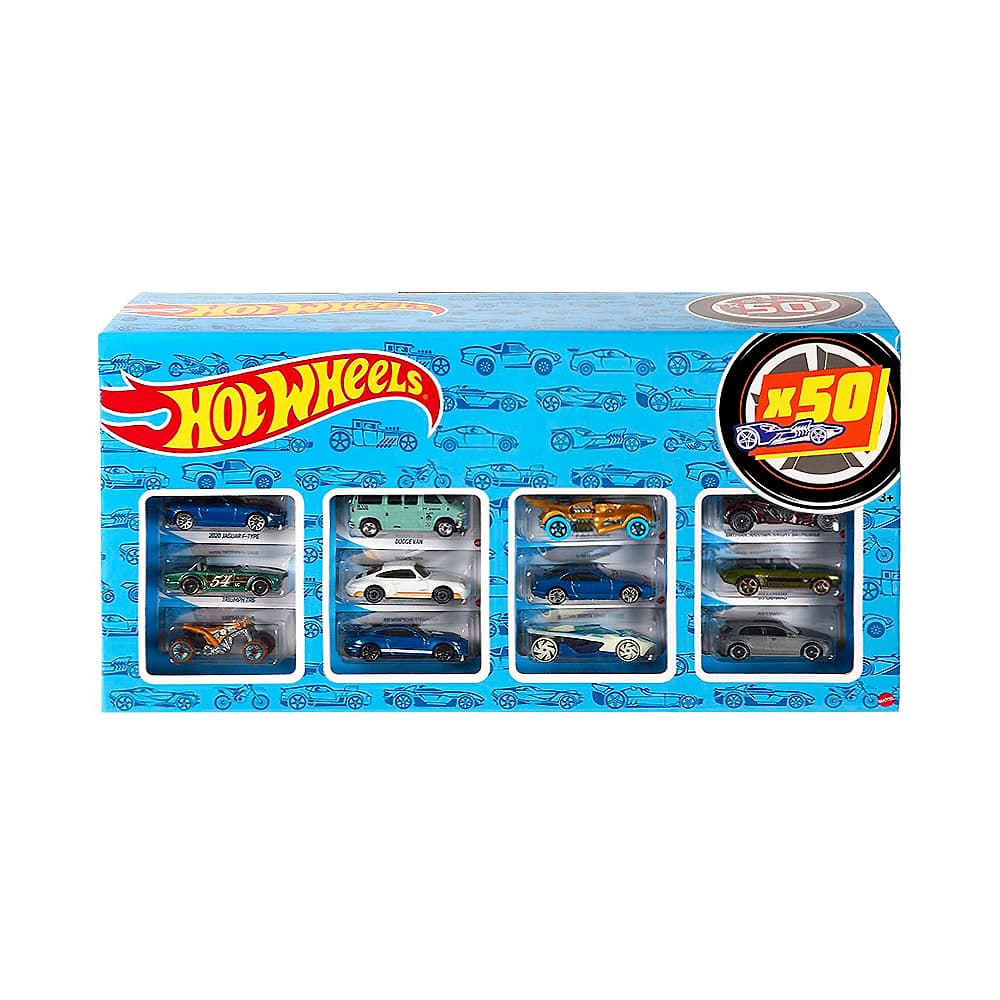 Kit de Carros de Coleção Mattel Hot Wheels Cgn22-N0712 50 Unidades