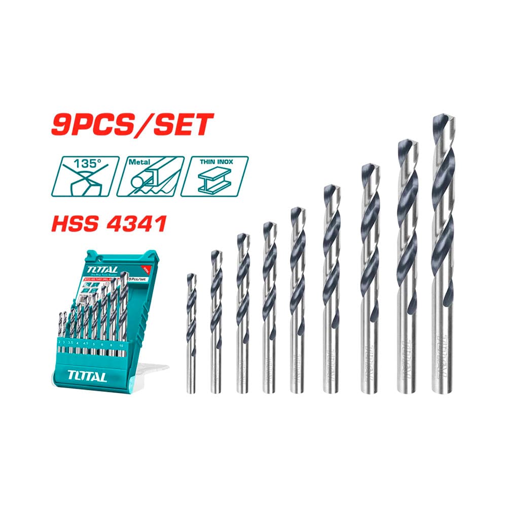 Kit de Brocas Total Tacsd0095 Hss 9 Peças