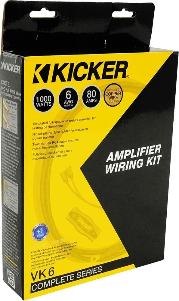 Kit de Cabos para Amplificador Kicker 1000W 47Vk6