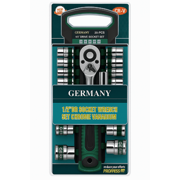 Kit de Chave Soquete Germany 20 Peças (1/2")