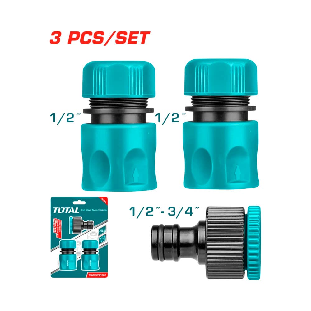 Kit de Conectores para Mangueira Total Thws030301 3 Peças