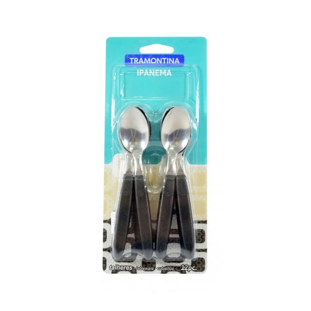 Kit de Colheres para Chá Tramontina Ipanema Negro 12 Peças