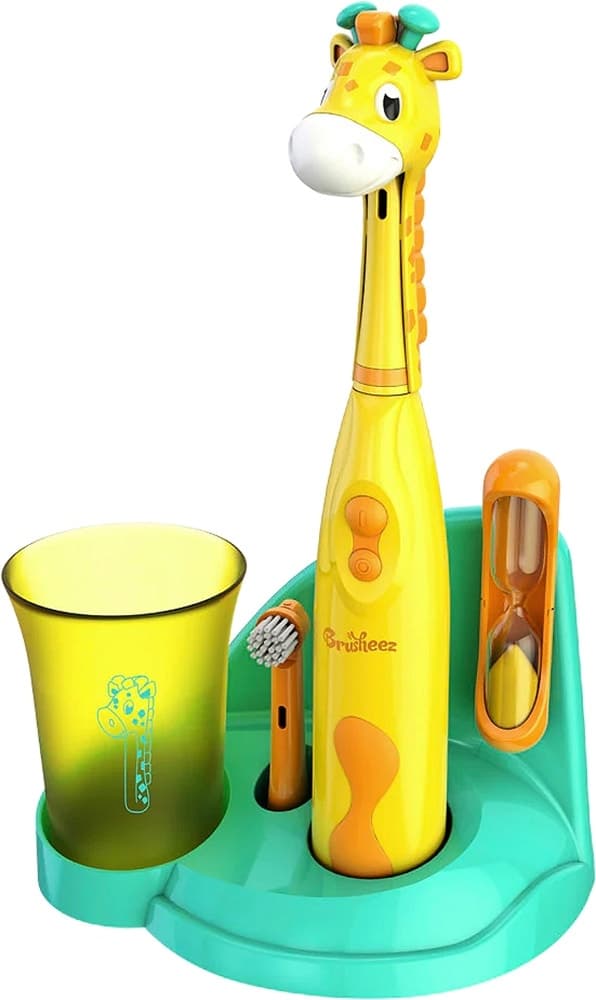 Kit de Escova de Dentes Elétrica Infantil Brusheez Jovie The Giraffe