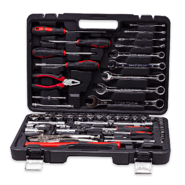 Kit de Ferramentas Geral e078001 com 78 Peças Preto/Vermelho