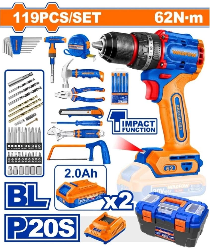 Kit de Ferramentas Wadfow WDT4B119 - 119 Peças