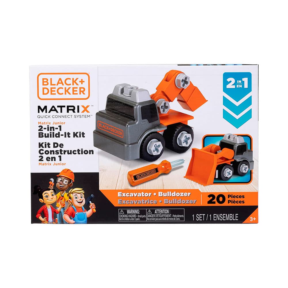 Kit de Jogo Black+Decker Matrix Junior Build-It 2 Em 1 20 Peças