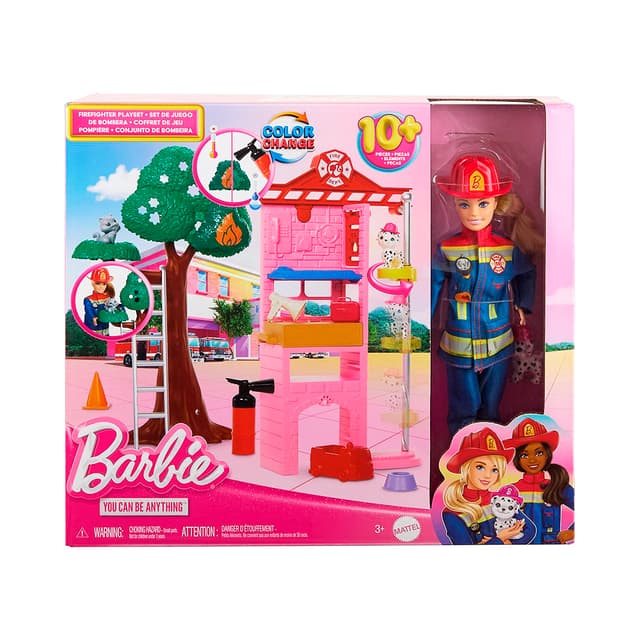Kit de Jogo Bombeiro Barbie Mattel Hrg55-4LB