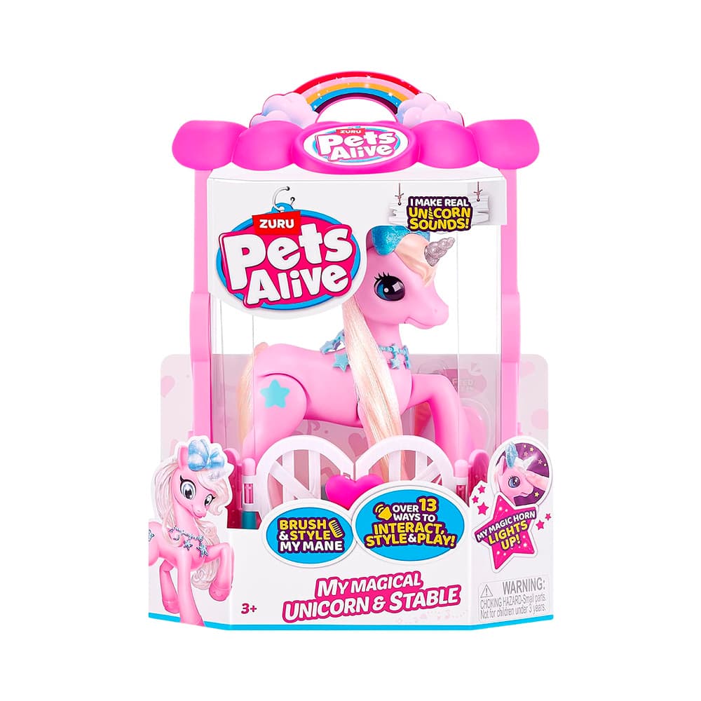 Kit de Jogo Zuru Pets Alive My Magical Unicorn & Stable