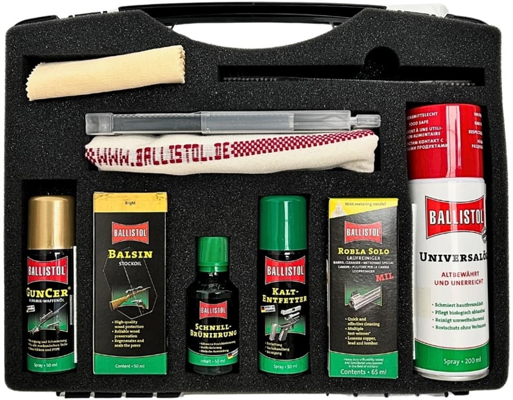 Kit de Limpeza Ballistol - 10 Peças