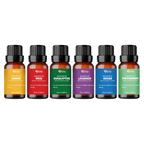 Kit de Óleos Essenciais 4Life Aromatherapy Set Para Aromatizador Com 6 Frascos de 10Ml - Mix