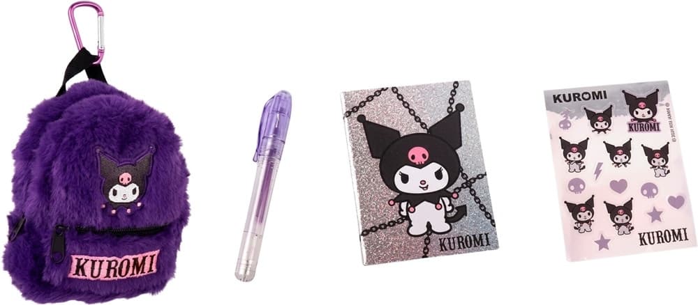 Kit de Papelaria Main Paper Kuromi Ku57009 Roxo Pelúcia
