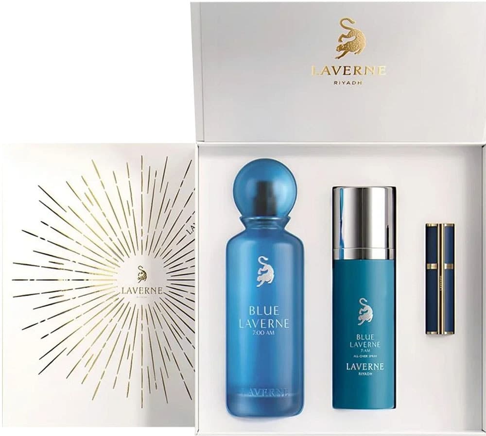 Kit Perfume Laverne Blue Laverne Eau de Parfum 200ml + Body Spray 100ml Masculino