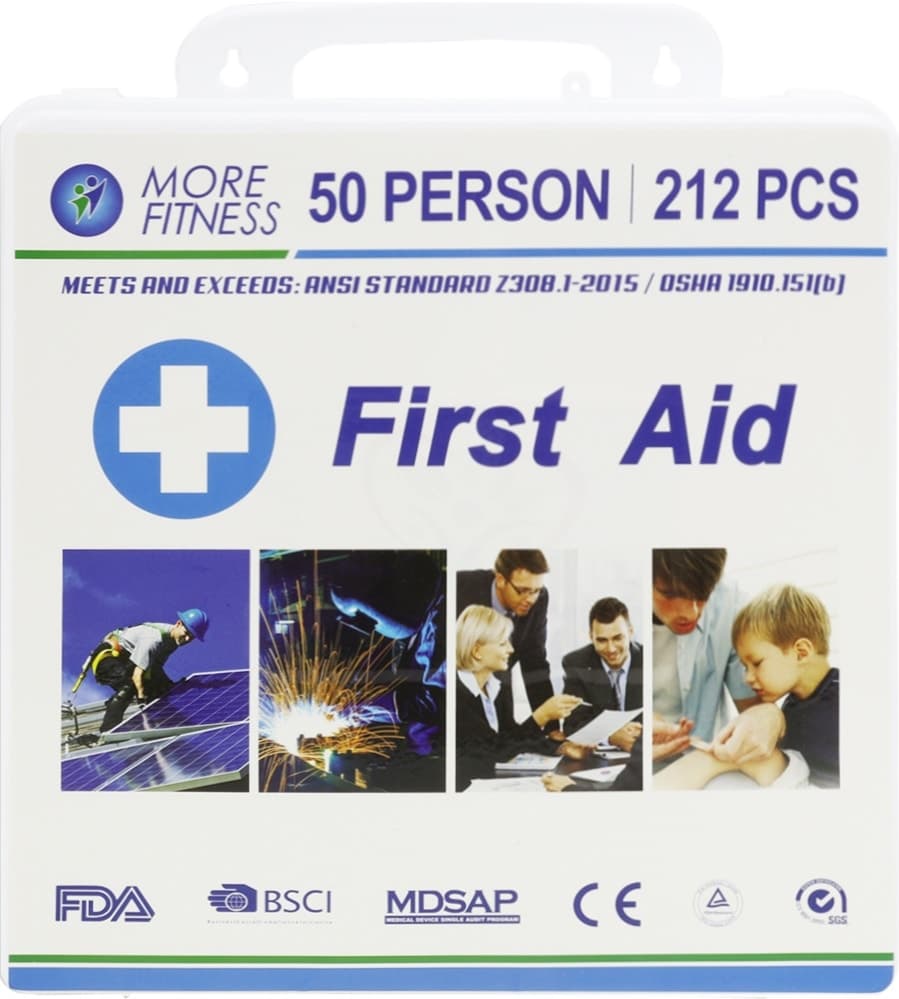 Kit de Primeiros Socorros More Fitness 212 Peças - 50 Pessoas