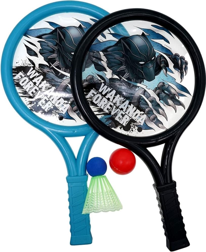 Kit de Raquetes Marvel Avengers Black Panther Boom Ball Ja-Ru