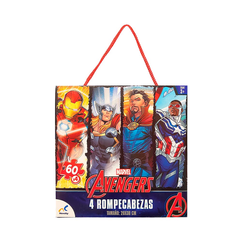 Kit de Quebra-Cabeças Marvel Avengers 4 Unidades