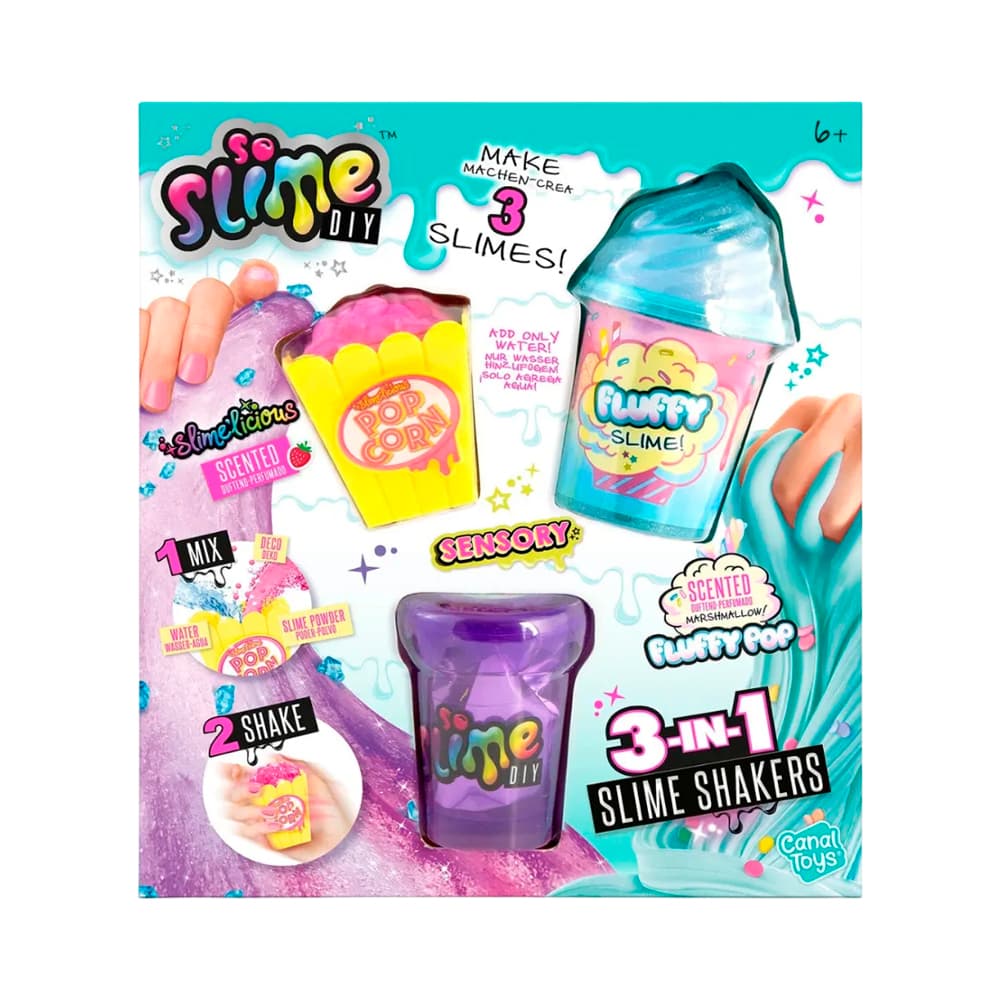 Kit de Slime Canal Toys Slime Shakers 3 Em 1