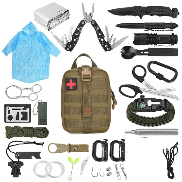Kit de Sobrevivência Geral Nf6301 com Várias Ferramentas de Emergência para Acampamento, Caminhadas, Caça e Acessórios de Aventura