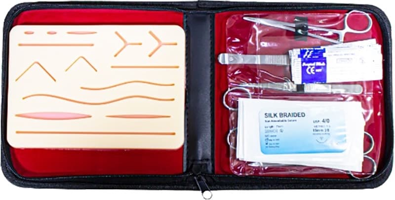 Kit de Sutura com Estojo Inoxidável (19 Peças)
