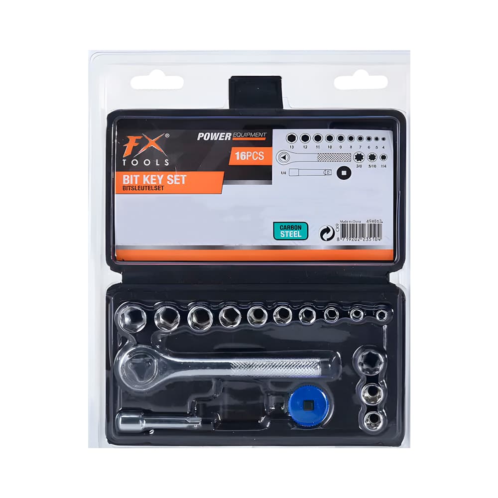 Kit de Tubo Estriado Fx Tools 069402 16 Peças