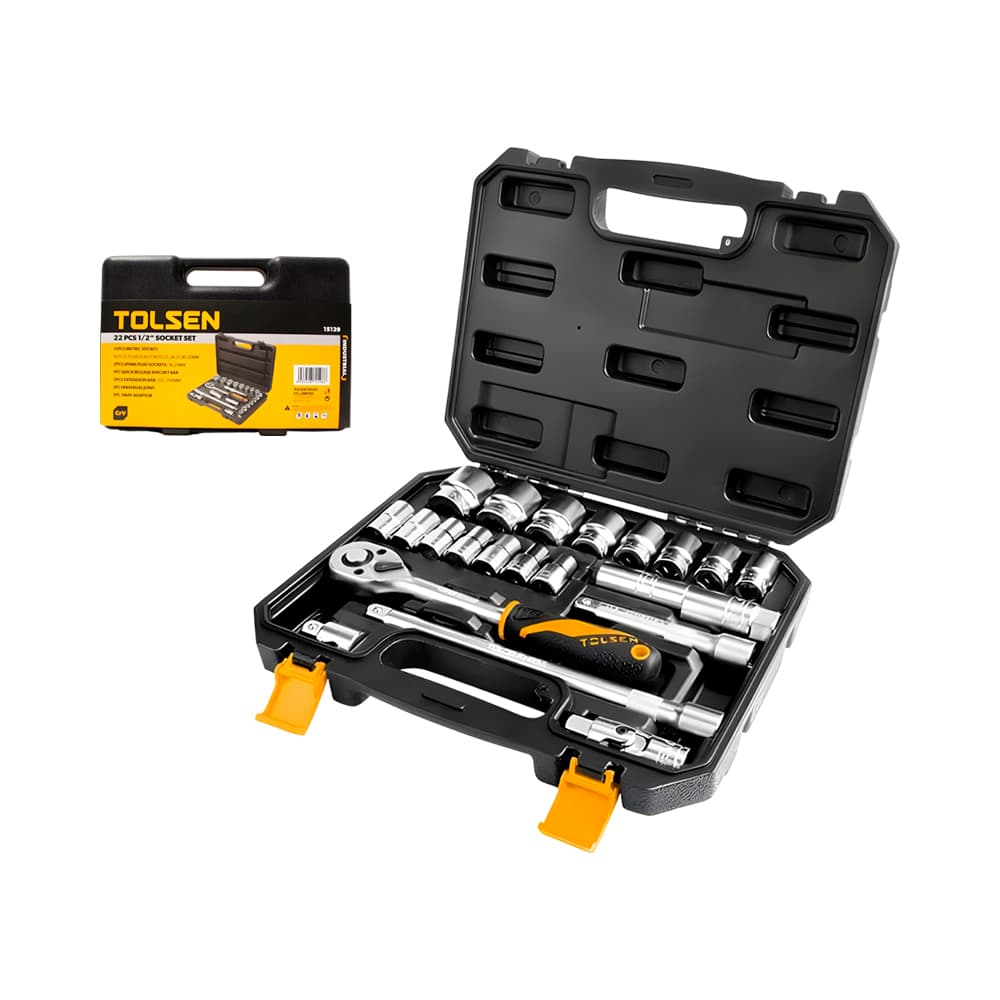 Kit de Tubos Estriados Tolsen 1/2" 22 Peças