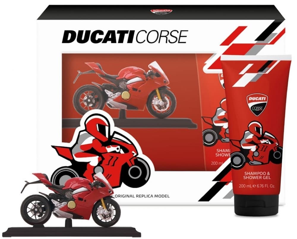 Kit Ducati Corse Shampoo + Gel de Banho 200mL + Minimoto