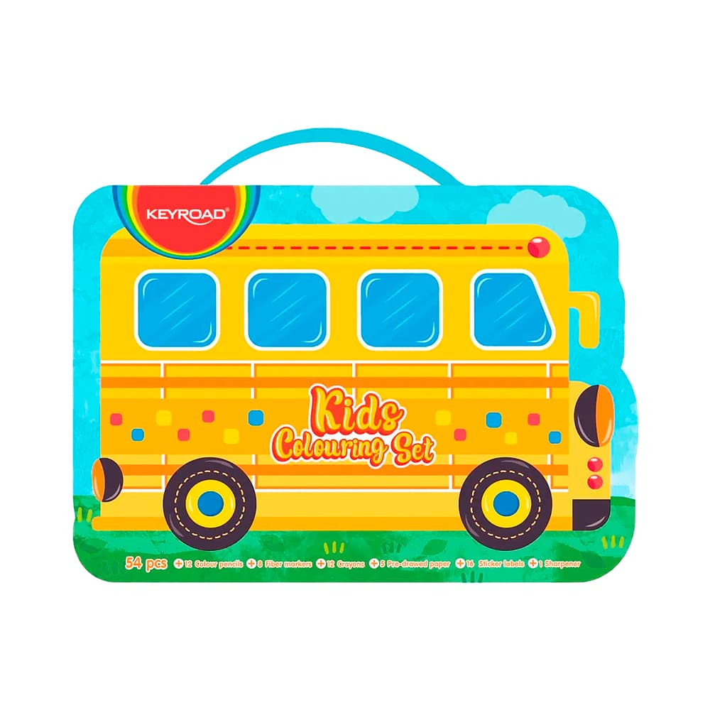 Kit Escolar Keyroad Kids Colouring Set 54 Peças