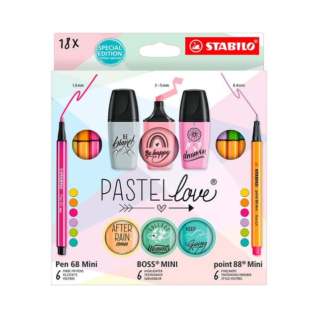 Kit Escolar Stabilo Pastellove 77/5-8 18 Unidades