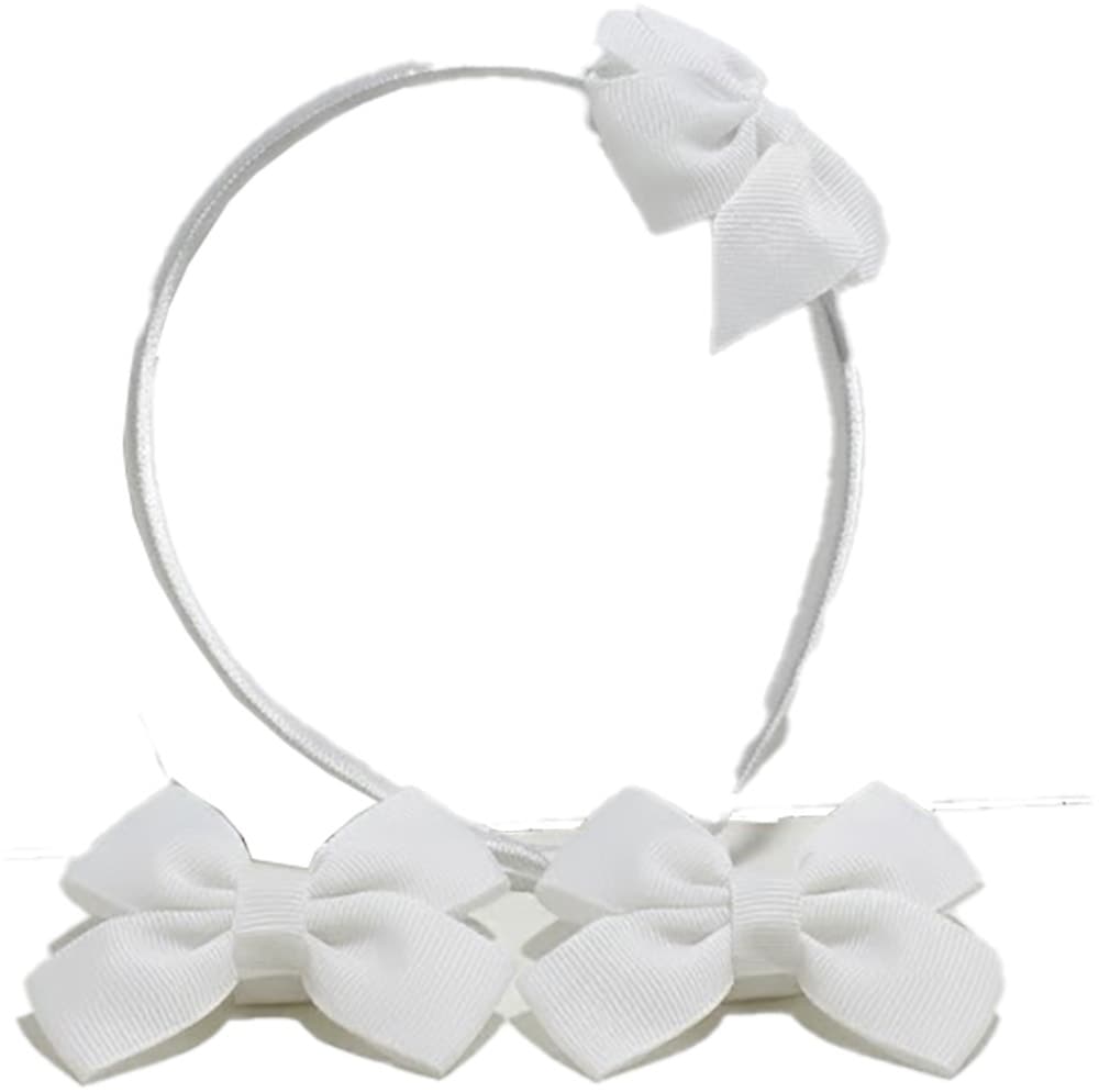 Kit Faixa + Laço para Cabelo Expressions Ebts03 (3 Peças) Branco