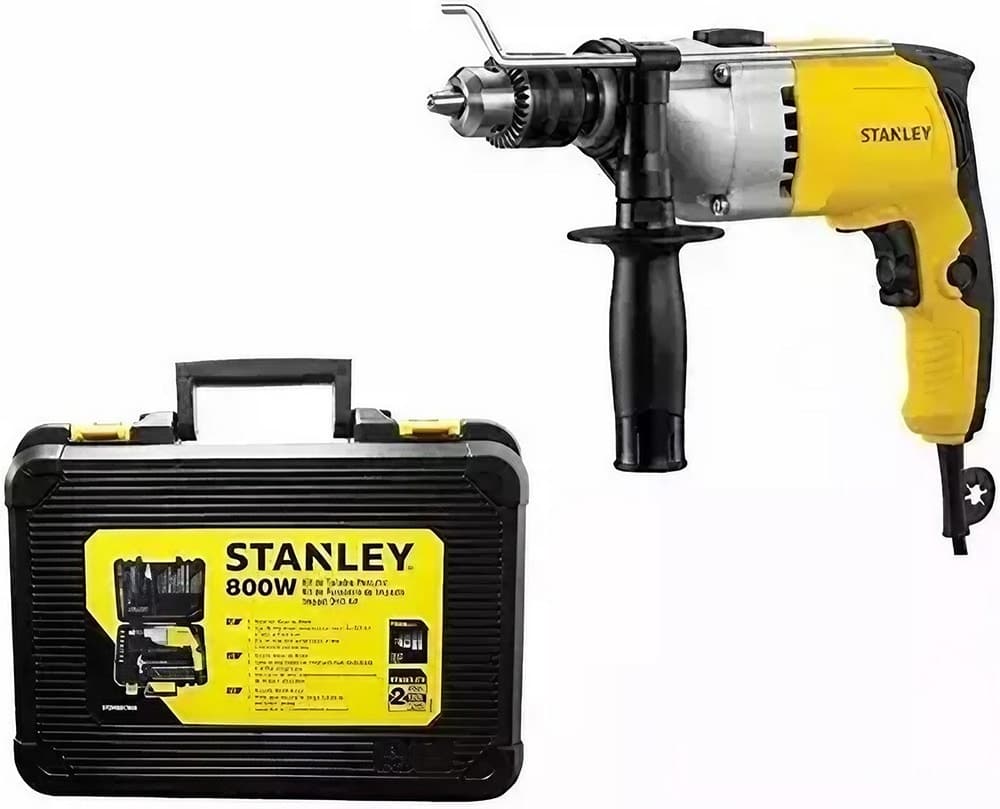 Kit Furadeira de Impacto Stanley STDH8013KA-Ar 800W 220V/50Hz