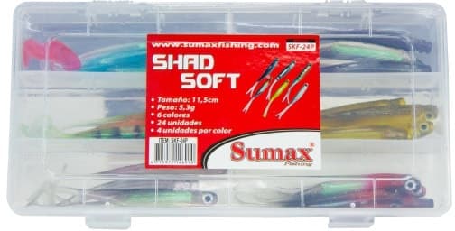 Kit Iscas Sumax Shad Soft Skp-24P - 24 Unidades