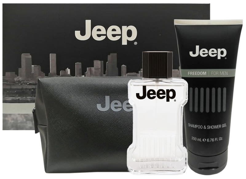 Kit Jeep Freedom Aftershave 100ml + Shampoo + Gel de Banho 200ml + Necessaire