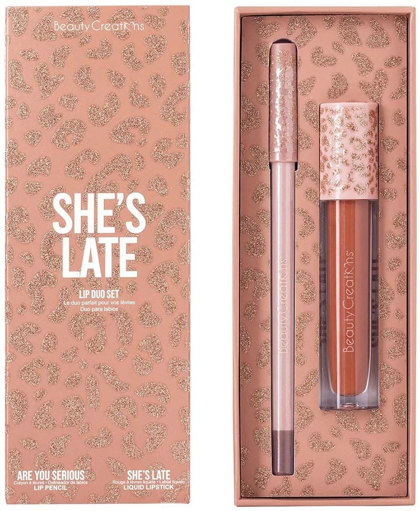 Kit Labial Beauty Creations Lip Duo She´s Late
