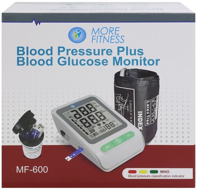 Kit Monitor de Pressão Arterial e Glicose More Fitness Mf-600
