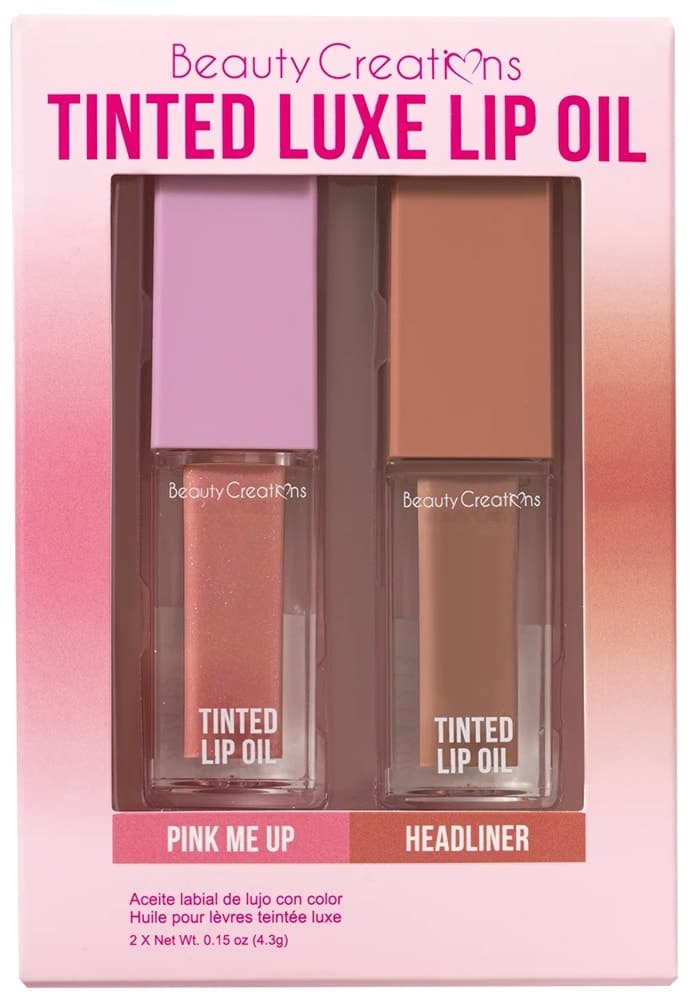Kit Óleo Labial Beauty Creations Tinted Luxe (2 Cores de 4.3G)