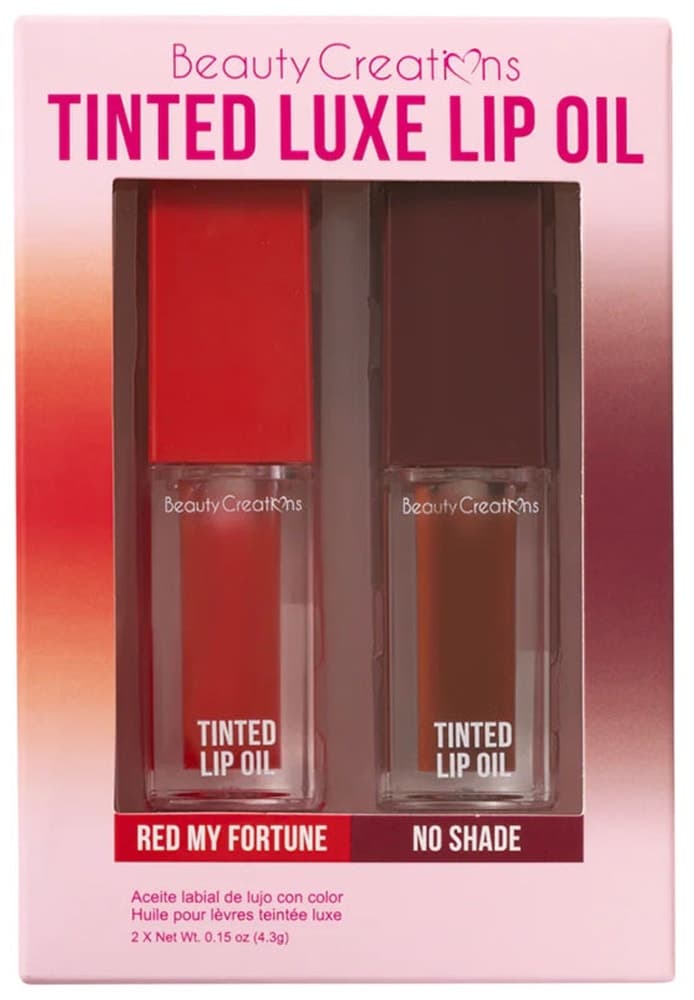 Kit Óleo Labial Beauty Creations Tinted Luxe (2 Cores de 4.3G)