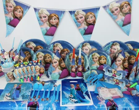 Kit para Festa de Aniversário Frozen 14 Peças X 10 Unidades