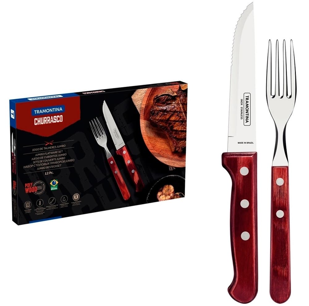 Kit para Churrasco Tramontina Jumbo 12 Peças
