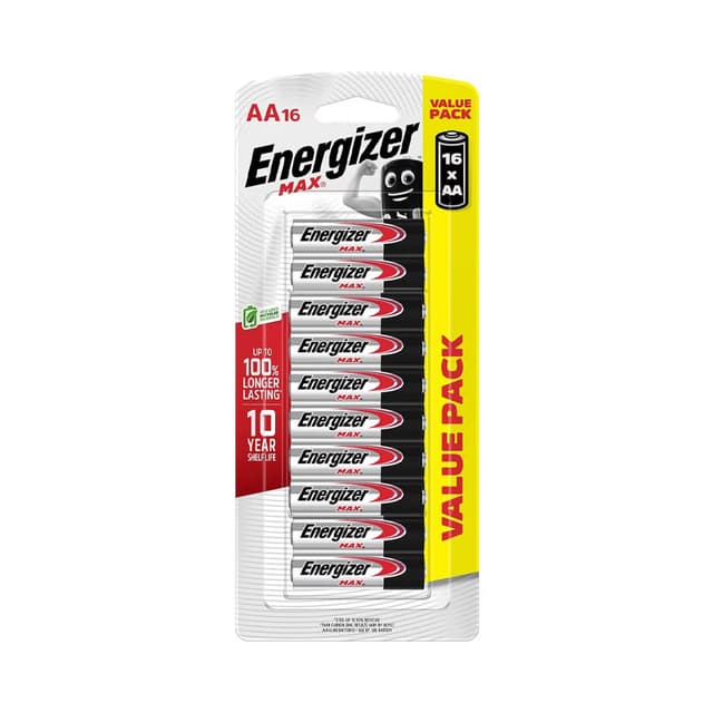 Kit Pilhas Recarregáveis Energizer E91-Bp16 Aa 16 Unidades