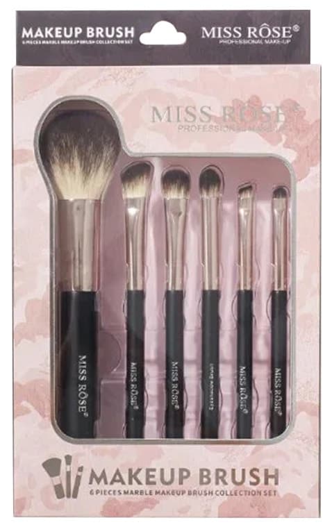 Kit Pincel Miss Rose MakeUp Brush 7201-005M (6 Unidades)