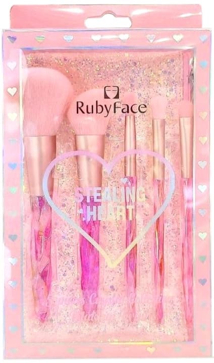 Kit de Pincéis Ruby Face Stealing Heart (5 Peças)