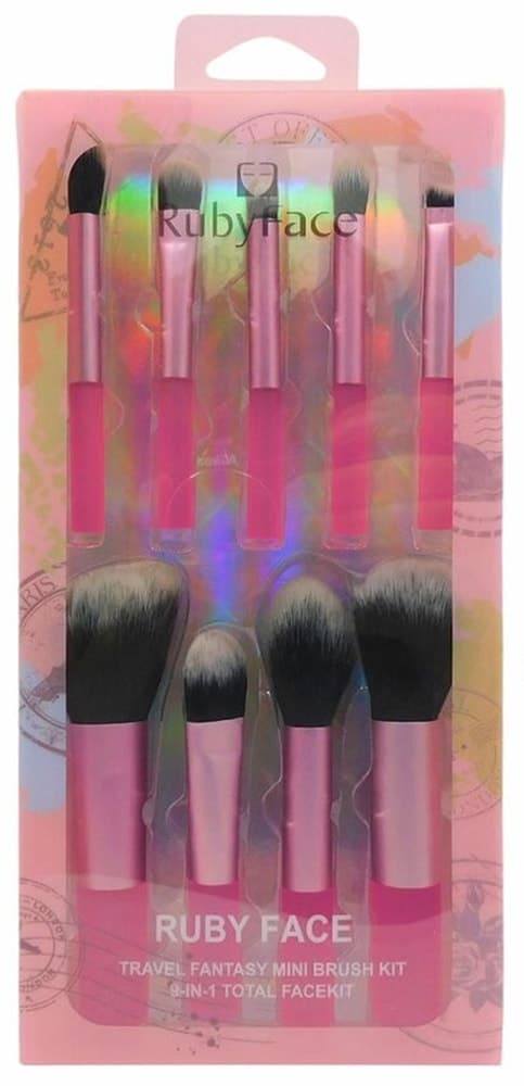 Kit de Pincéis Ruby Face Travel Fantasy (9 Peças)