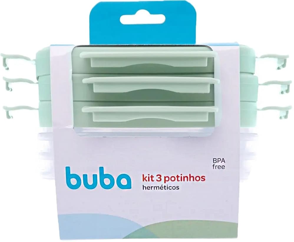 Kit Potes Herméticos Buba Verde