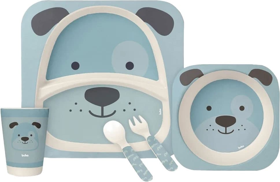Kit Refeição Em Bambu Cachorro Buba