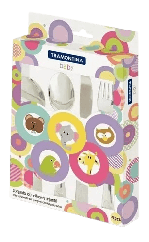 Kit Talheres Baby Tramontina Inox 4 Peças