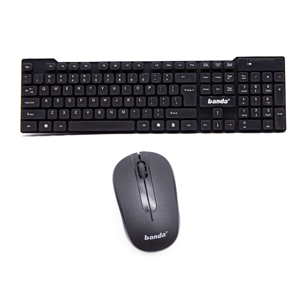 Kit Teclado e Mouse Sem Fio Banda W500 2.4GHz Preto