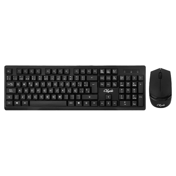 Kit Teclado + Mouse Krab Kbktm15 Sem Fio 1600 Dpi Espanhol Preto