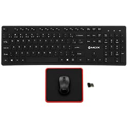 Kit Teclado MOX MO-K351 Wireless + Mouse + Mousepad / Português - Preto